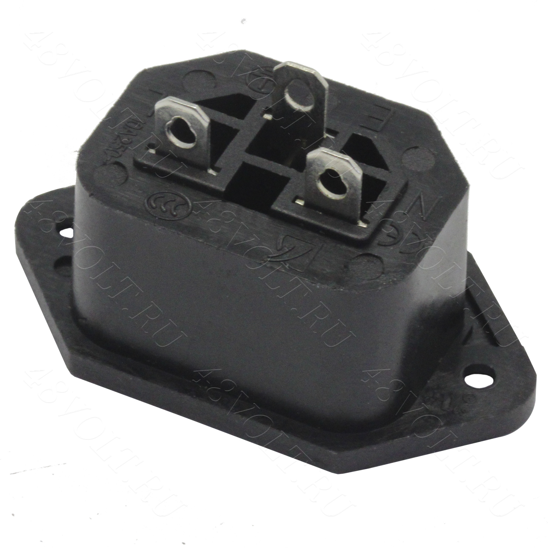 Разъём питания IEC 320 C13 гнездо для монтажа на панель